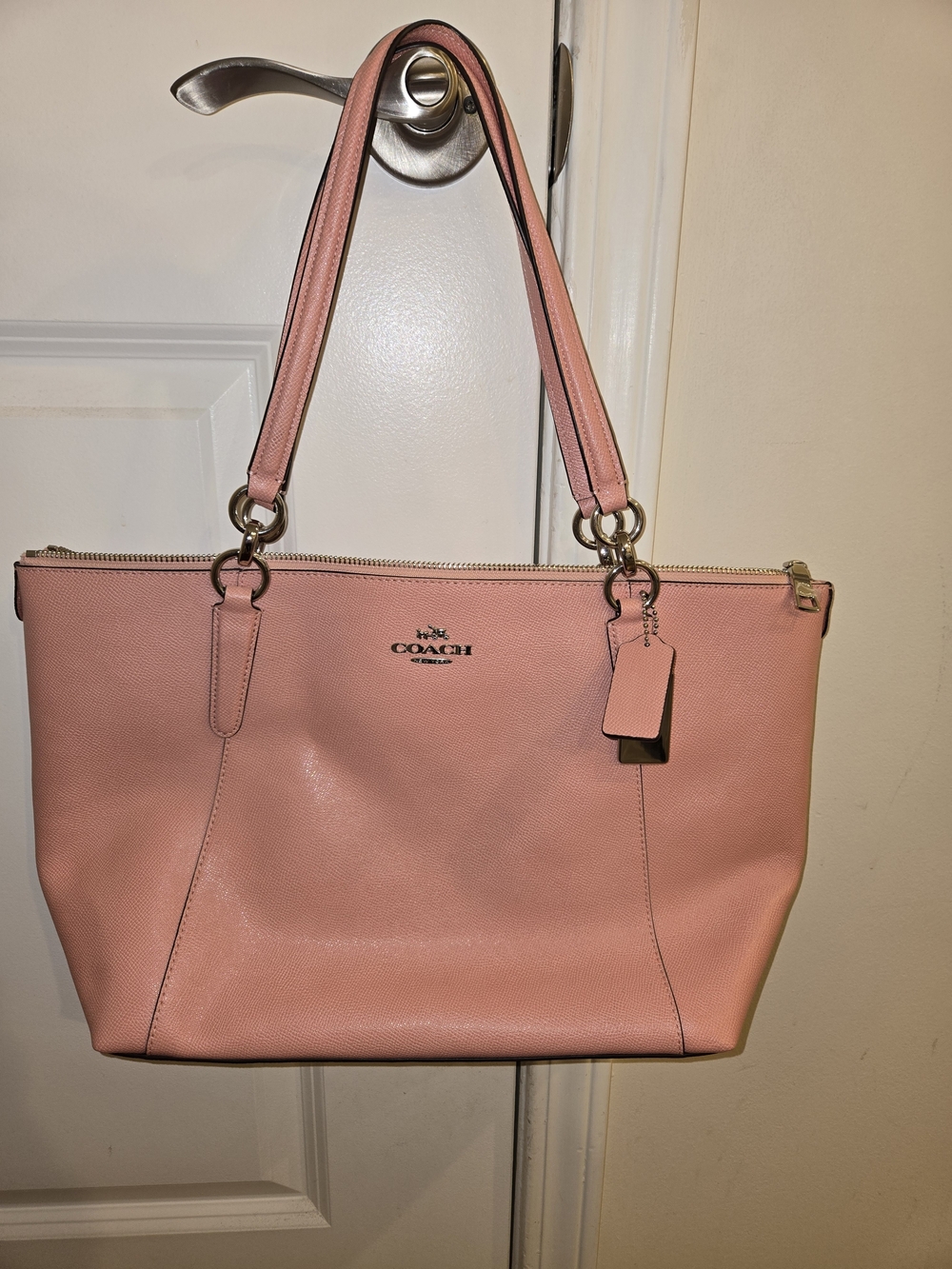 COACH Pink Leather AVA Shoulder Tote